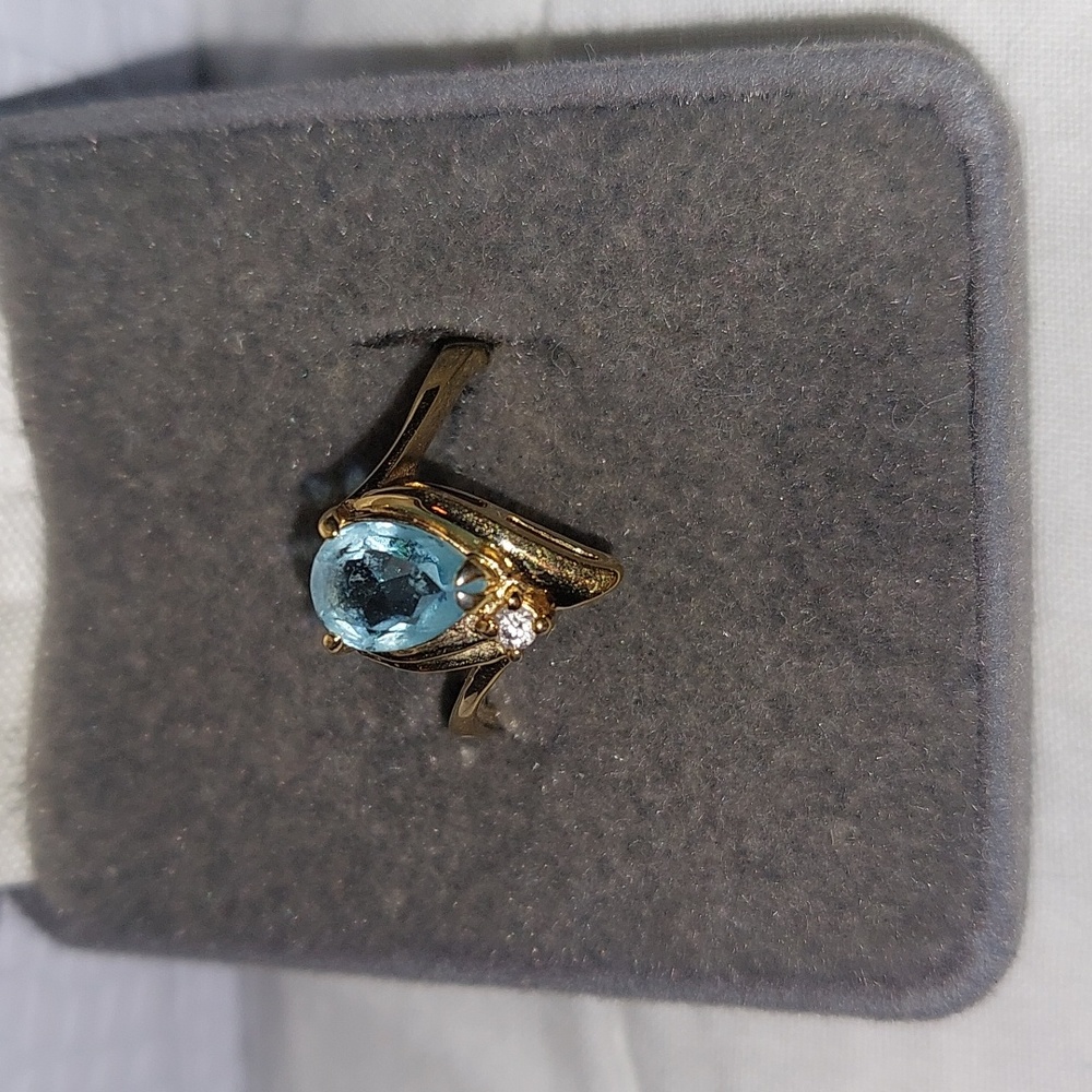 Blue Topaz Faux Ring